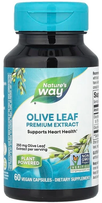 Nature's Way 올리브 잎 프리미엄 추출물 250mg 베지 캡슐 60정 NWY-64000, 비건, 성인남녀공용, 분말, 1개 - 쿠팡