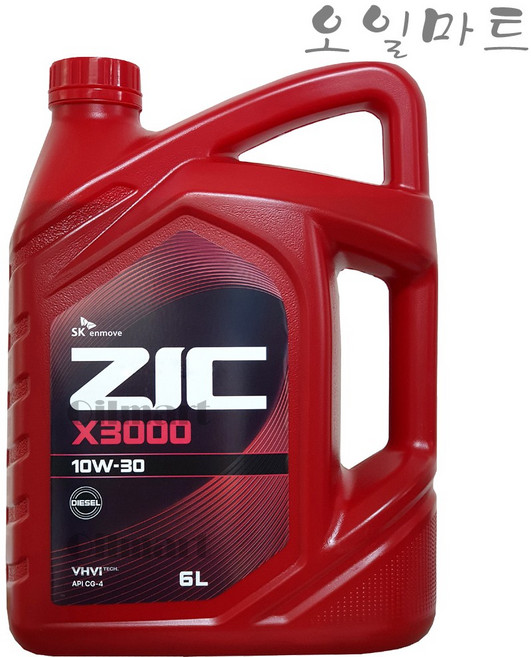 ZIC X3000 SD 5000 10W-30 6L, ZIC X3000 (6리터), 1개