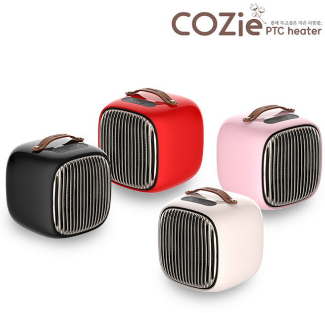 코칸 코지미니 난로 PTC 미니히터 온풍기 발온풍기, 블랙, 블랙