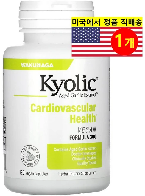 Kyolic 숙성마늘 추출 추출 심혈관 건강 600mg Aged Garlic Extract Cardiovascular Health, 1개, 120정 - 쿠팡