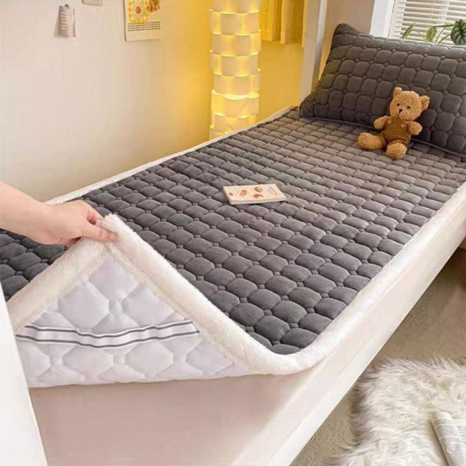 겨울 침대패드 벨벳 이불 매트리스 90x200cm 따뜻함, 상세페이지 참조