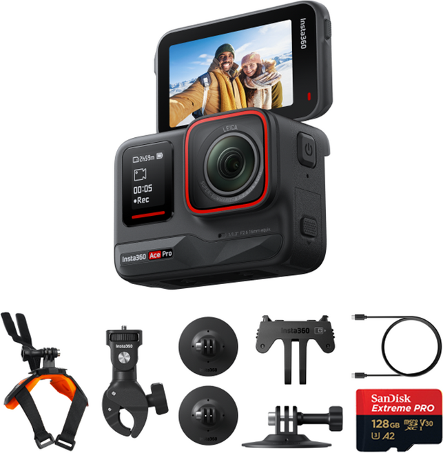 인스타360 에이스 프로 액션캠 모터사이클 번들 세트, 혼합색상