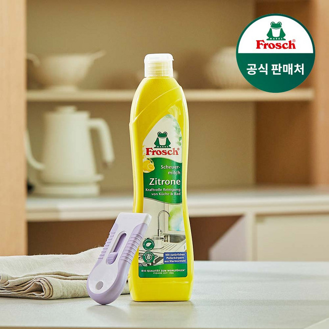 프로쉬 독일 인덕션 멀티 클리너 500ML 스크래퍼 세트 다목적 세제, 레몬500ml + 스크래퍼 1개, 1개