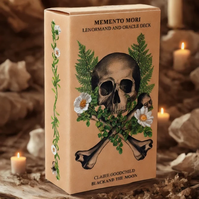 쿠쿠스토어 Memento Mori Lenormand 및 Claire Goodchild의 오라클 데크 점술 애호가를 위한 이상적인 영적, 01 라이트 그레이