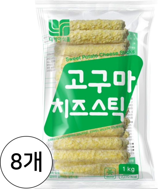 디케이 고구마치즈스틱, 1kg, 8개