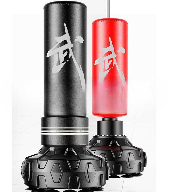 스탠딩샌드백 주니어 펀치백 킥복싱 권투 운동 트레이닝, 블랙  확장 베이스 스프링 4개 모델