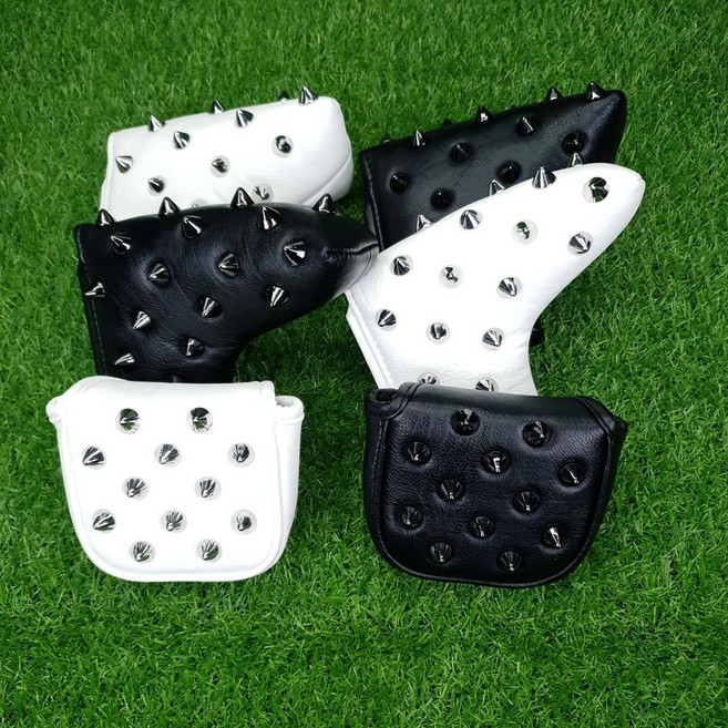 어썸골프 마스터피스 일자 미드말렛 사각말렛 퍼터커버, 화이트_미드말렛