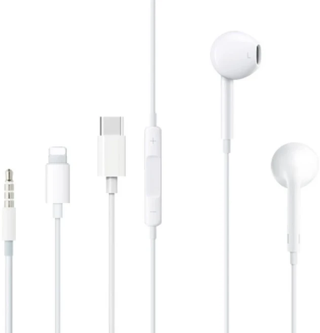 線控有線耳機麥克風 耳機 適用iPhone/蘋果/安卓 Type C MIC, 白色, i15-i17耳機接頭