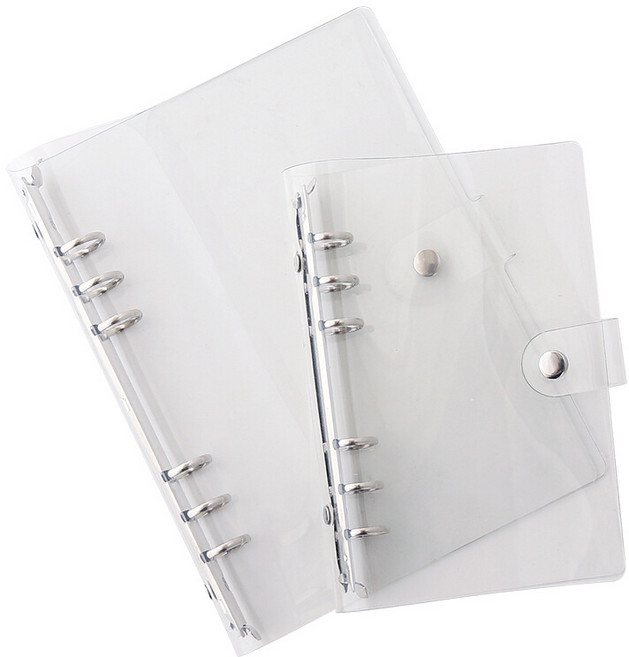 푸꾸푸꾸 6공 바인더 투명 다이어리 커버 A5 A6