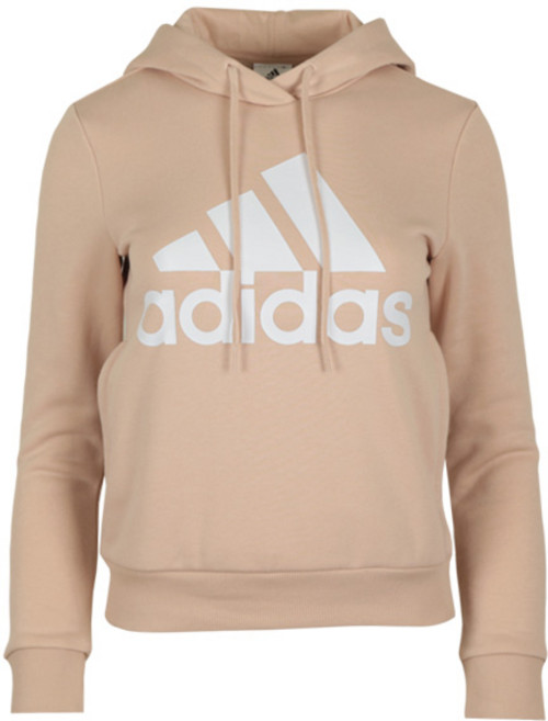아디다스 여성 에센셜 로고 플리스 기모 후드 티셔츠 H07891