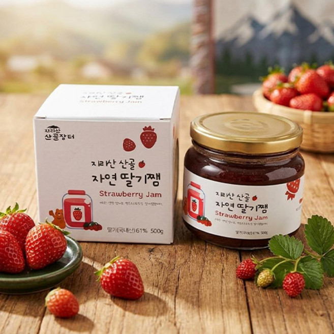 지리산 산골 수제 딸기잼 -500g, 1개, 500g
