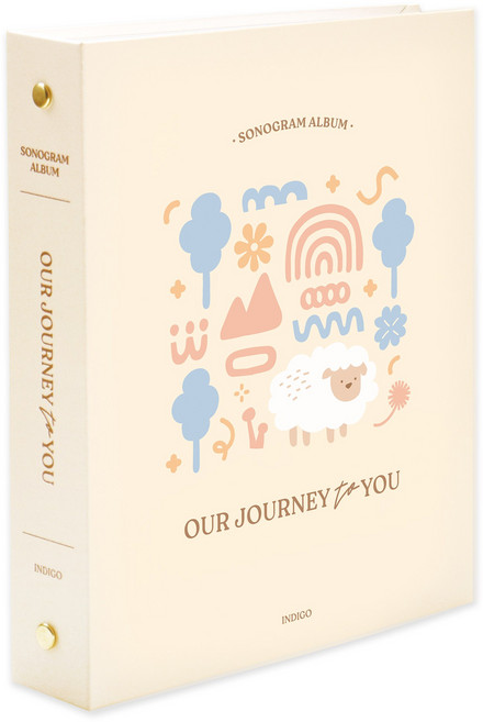 인디고 처음부모 초음파사진 포켓 앨범 (112포켓 스티커 4매 포토북) - 태아초음파기록북 임산부 포토앨범 감성태교 다이어리 예비맘 선물 추천, 베이지, 베이지, 1개, 28매