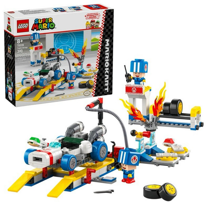 Home&brick LEGO 72035 瑪利歐賽車-奇諾比奥的車庫 SUPER MARIO 樂高積木玩具，組裝容易，激發無限想像力, 1個