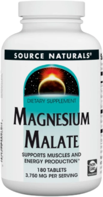 [Source Naturals] 마그네슘 말레이트 3750 mg 180 타블렛, 180정, 1개 - 쿠팡