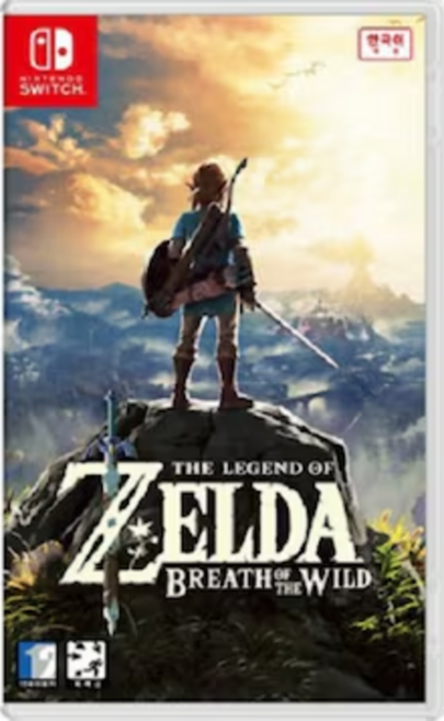 젤다의 전설 야생의 숨결 (브레스 오브 더 와일드) 야숨 닌텐도 스위치 정품 게임 타이틀 팩 (국내 당일배송)