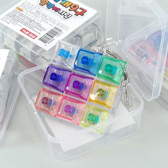 무지개 9구 딸깍이 키링 6000 (072) 키캡