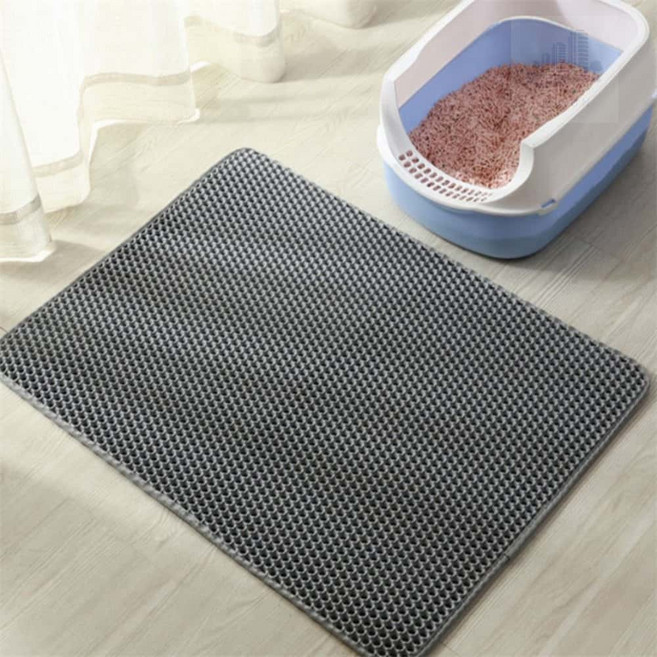 조은두리 사막화방지 고양이 대형 모래 매트, 고양이 모래빠짐 화장실매트(소형30X45)그레이