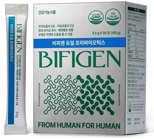 비피젠 듀얼 프리바이오틱스 2중 기능성 장내 유익균, 1박스, 30회분