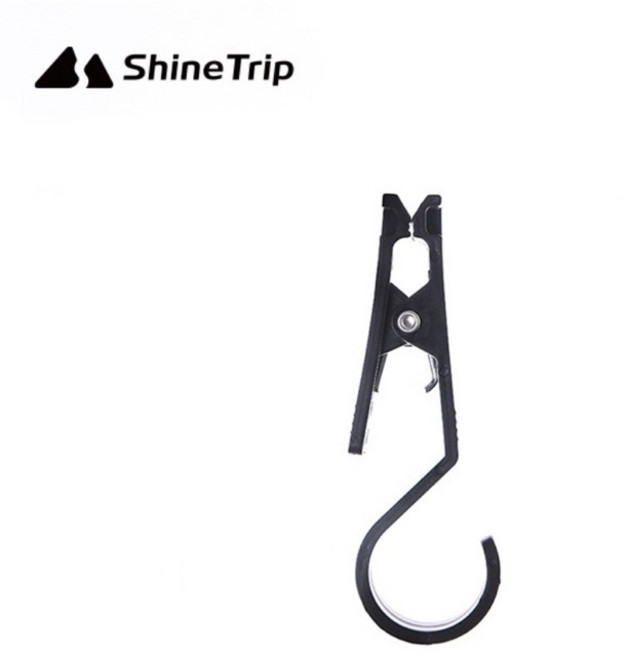 ShineTrip 山趣 天幕夾掛勾 露營必備小物 帳篷夾 鱷魚夾 水線夾, 1個, 天幕夾掛鉤
