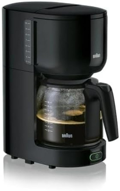 브라운 필터 커피 머신 드립 커피메이커 10잔용 블랙 독일발송 대용량, black