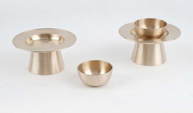 우리놋 방짜유기 제사용 잔+잔대 2세트, 1개