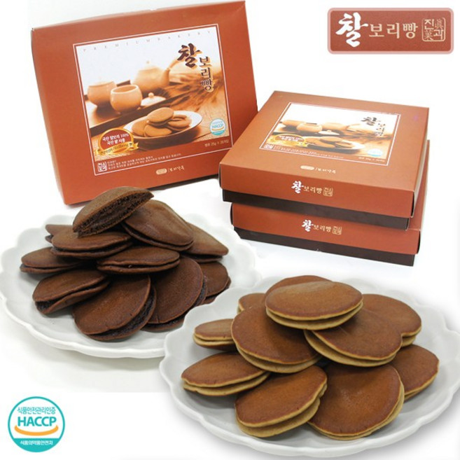 국내산 찰보리빵(26개입) +초코찰보리빵(26개입) 선물세트, 25g, 52개
