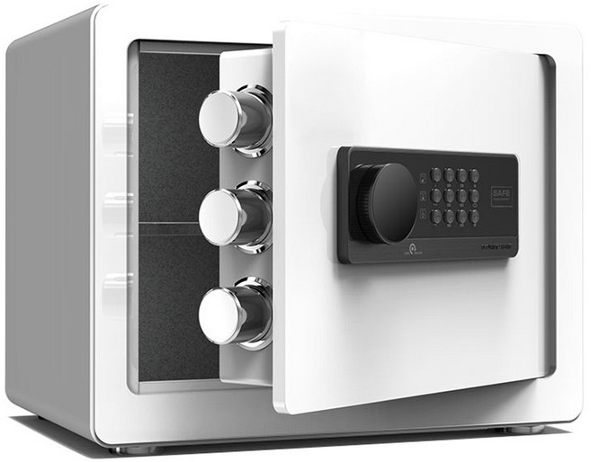 라멜리 강철합금강 스마트 가정용 금고, 화이트 350*260*250mm