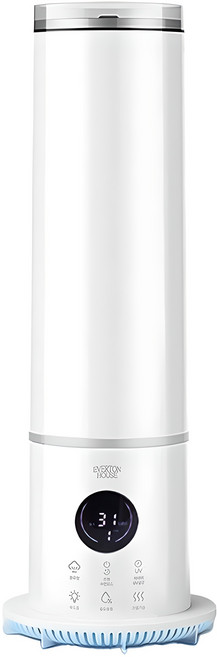 에버튼하우스 스마트 굴뚝 대용량 가열식 무드등 LED 타이머 가습기 6L + 리모컨 세트, EHRN-HL761A, 혼합색상