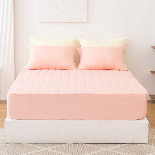 코팅블루 먼지없는 포근한 호텔 누빔 매트리스커버