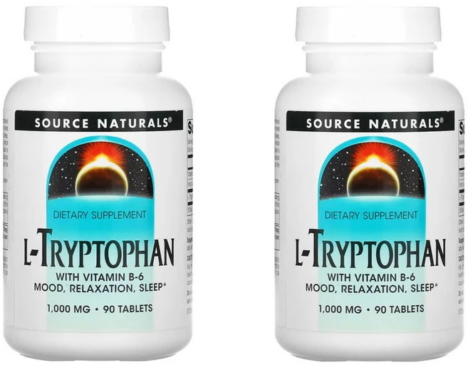 소스내추럴스 L 트립토판 1000mg 90정 x 2통, 90, 1개 - 쿠팡