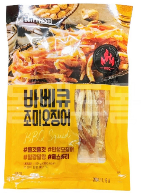 바베큐 조미 오징어 110g x 1개 (미니약과증정)