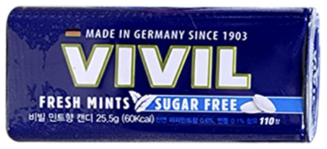 미향 비빌 구취예방 캔디(무설탕/민트) 110정, 25.5g, 1개