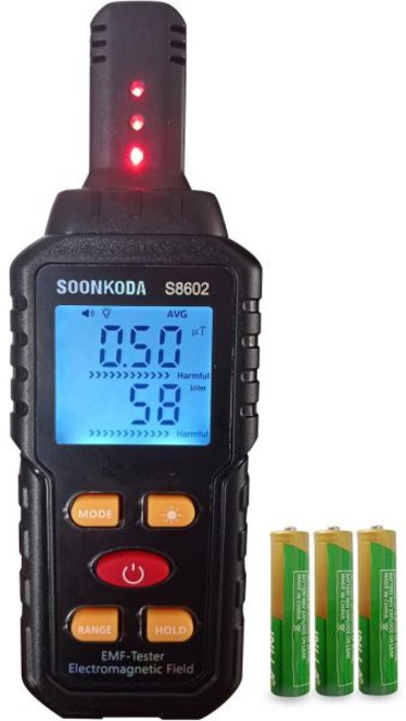 3 in 1 EMF 미터 리더 전자기장 방사선 검출기 가정용 테스터EMF 감지기사운드 라이트 알람 포함 고스트 헌팅 장비