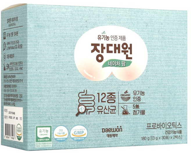 대원제약 장대원 네이처팜 프로바이오틱스 60포, 1개, 1개, 180g