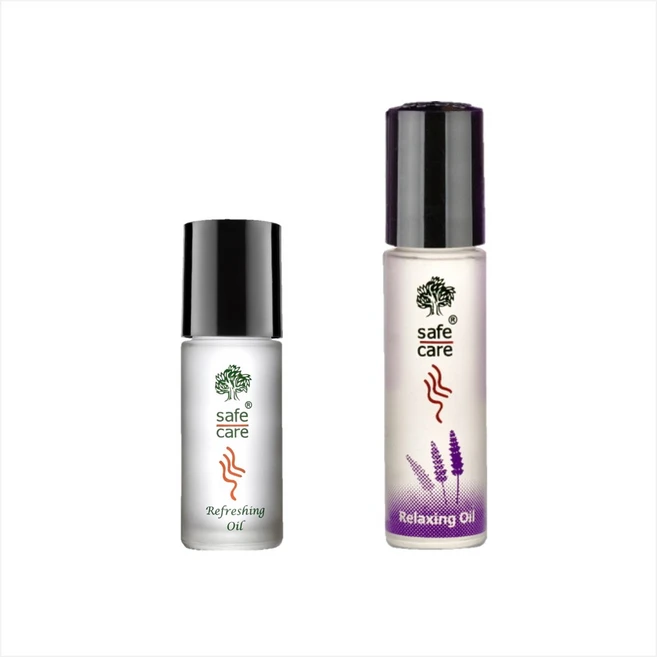 잠깨는 멘톨오일 + 잠잘오는 라벤더 유칼립투스 오일 아로마오일 롤온 1+1 세트, 멘톨 잠깸 5ml + 라벤더 푹잠 10ml - 쿠팡