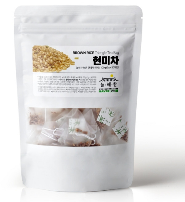 기타 늘해찬 국산 볶은 현미차 전통차 50티백, 1개, 50개입, 1g