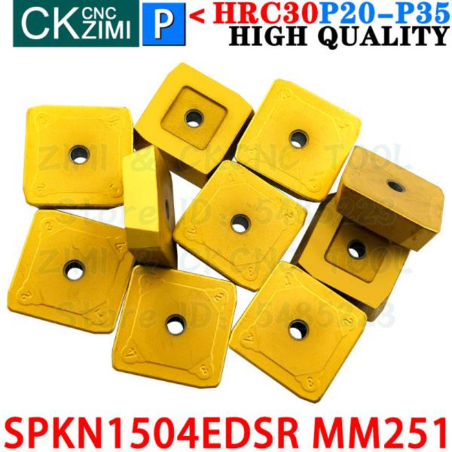 10개 세트 SPKN1504EDSR MM251 개입 카바이드 인서트 밀링 도구 CNC 금속 머신 평면, 01 10PCS OR 1BOX, 01 SPKN1504EDSR MM251