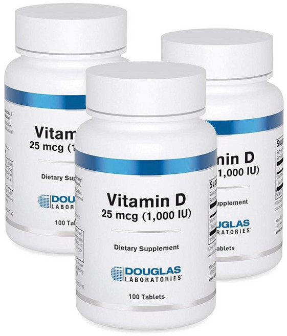 더글라스랩 비타민D 125mcg 1000IU Douglas Laboratories Vitamin D3, 3개, 100정