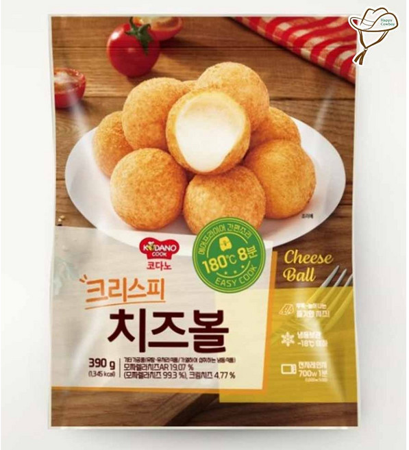 코다노 크리스피 치즈볼 390g 수량선택, 4개