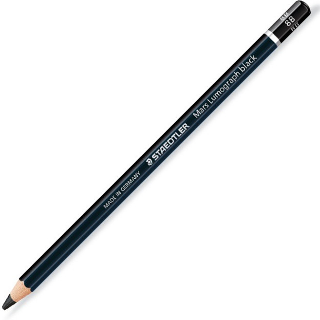 施德樓 STAEDTLER 黑桿人像素描繪圖鉛筆 MS100B 德國製, 4B, 1個, 4B