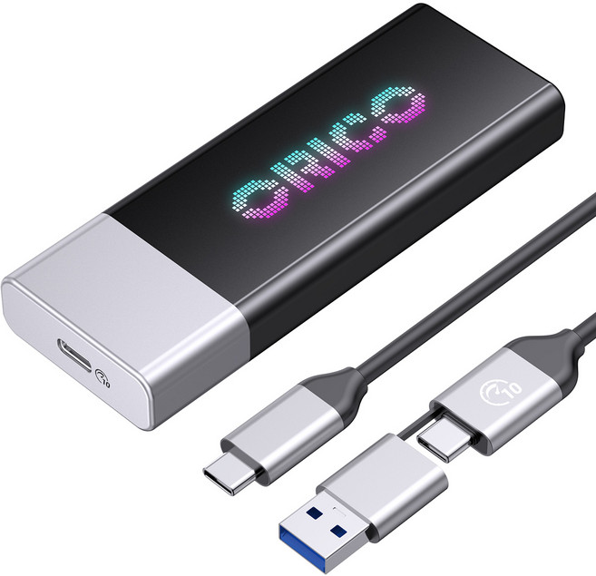오리코 USB3.2 GEN2 RGB C타입 10Gbps M.2 NVMe PSSD 외장 하드 G10, 2TB