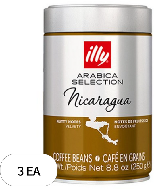 일리 니카라과 원두, 250g, 3개, 홀빈(분쇄안함)