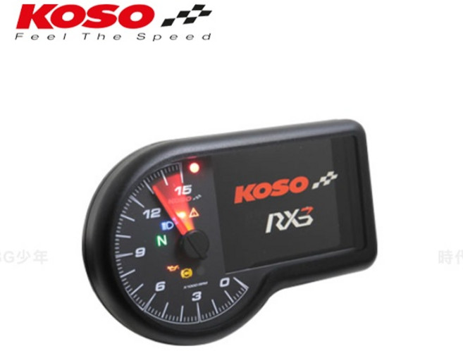 KOSO RX3 多功能儀表，適用水冷BWS七期，轉速顯示達12000轉, 1個