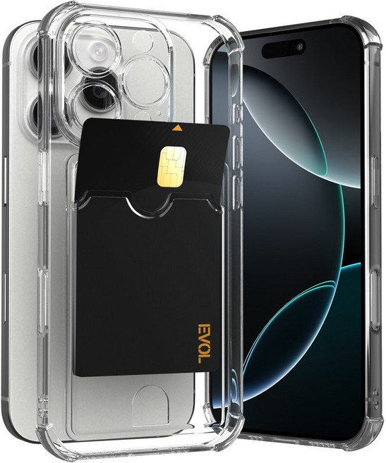 EVOL 코너가드 에어댐 렌즈 풀커버 카드 2장 수납 휴대폰 케이스