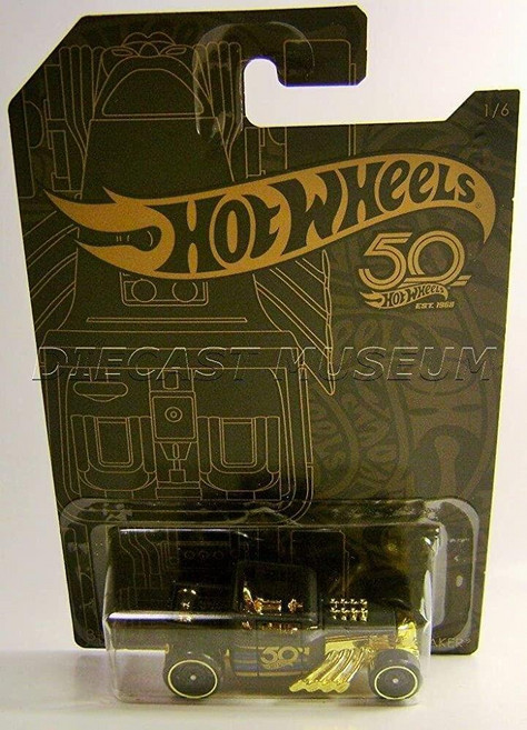 Hot WHEEL 힐s 2018 50주년 기념 블랙 & 골드 시리즈 1/64 스케일 다이캐스트 모델 (본 쉐이커)