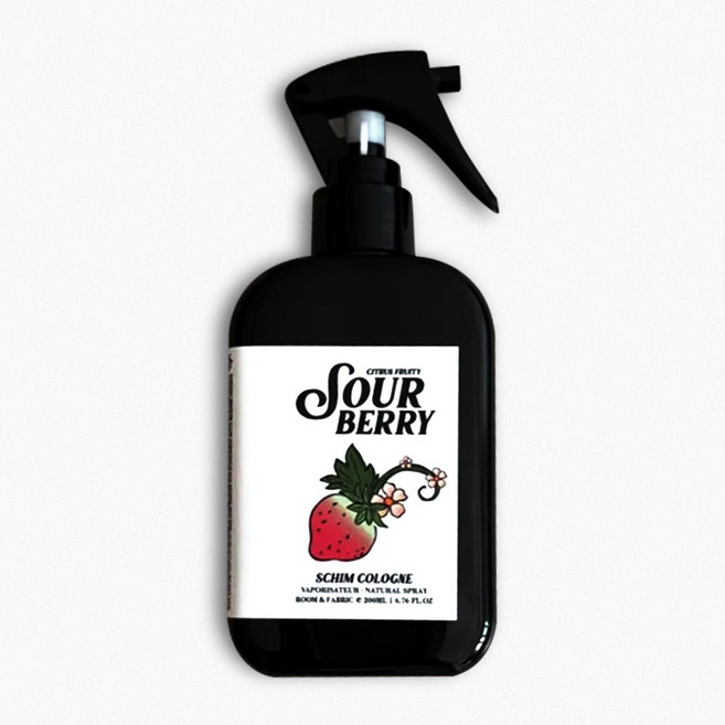 스침 섬유 공간 향수 사워베리, 1개, 200ml, 사워베리 [찰리가 심은 덜 익은 딸기향]