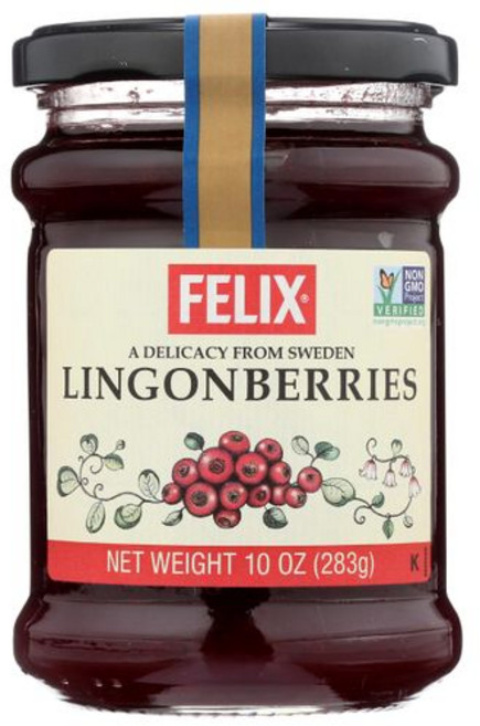펠릭스 야생 천연 링곤베리 병 10온스 Felix Lingonberry Wild Jar 10 Ounce, 10온스(1팩), 1개