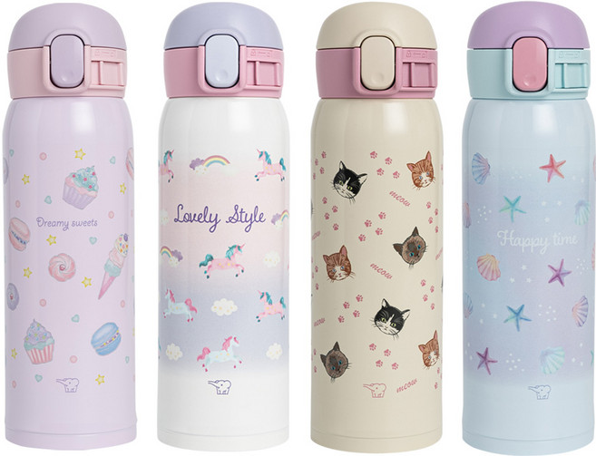 조지루시 신제품 원터치 보온병 보냉병 경량 코끼리 텀블러 SM-WG48 480ml, VZ, 1개