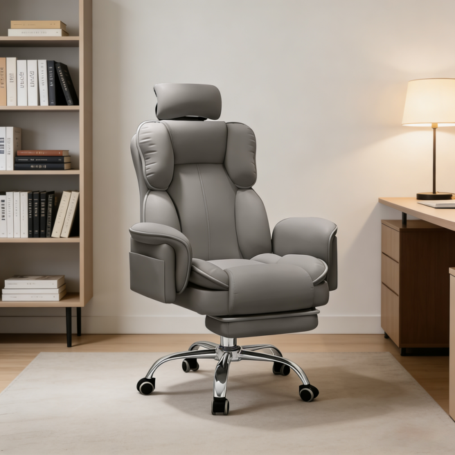 New World e스포츠 의자 인체공학 컴퓨터 의자 게임 의자 사무용 의자 767, 회색