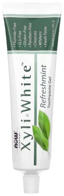 [Now Foods 나우푸드] 나우 푸드 솔루션즈 자일리화이트 리프레시민트 181 g 치약, 181g, 1개 - 쿠팡